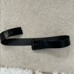 Burberry Black Leather Belt